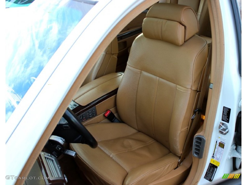 2008 7 Series 750Li Sedan - Alpine White / Rust Brown photo #13
