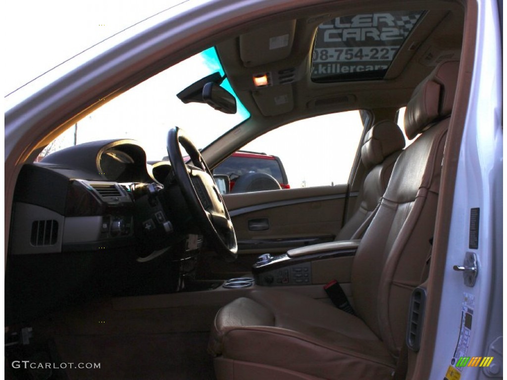 2008 7 Series 750Li Sedan - Alpine White / Rust Brown photo #14
