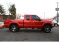 2011 Vermillion Red Ford F250 Super Duty Lariat SuperCab 4x4  photo #7