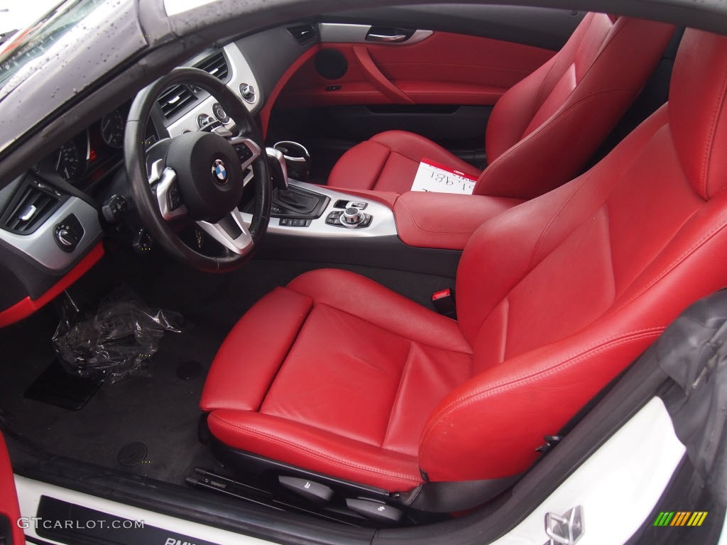 2011 Z4 sDrive30i Roadster - Alpine White / Coral Red photo #13