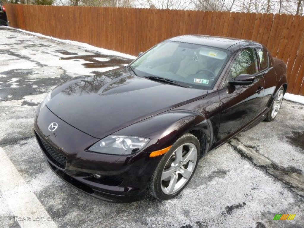 2005 RX-8 Sport - Black Cherry Mica / Parchment photo #3