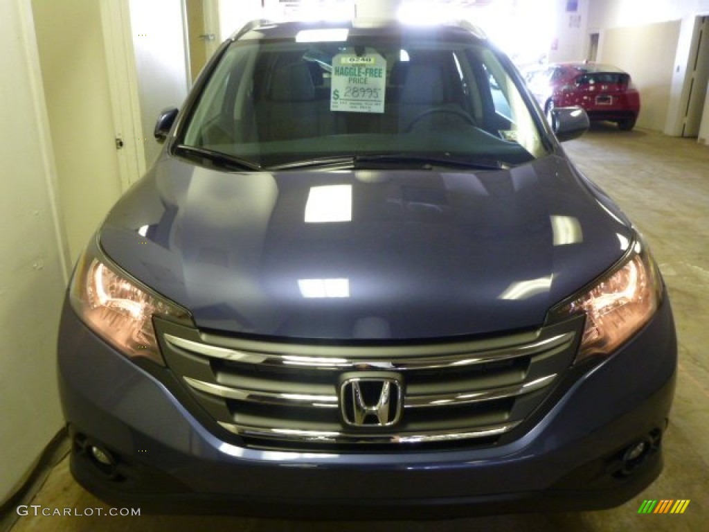 2014 CR-V EX-L AWD - Twilight Blue Metallic / Gray photo #4