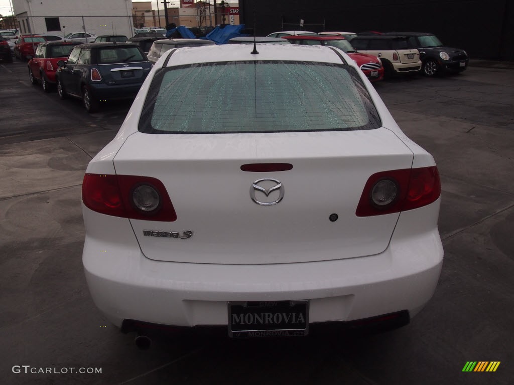 2004 MAZDA3 i Sedan - Rally White / Beige photo #9