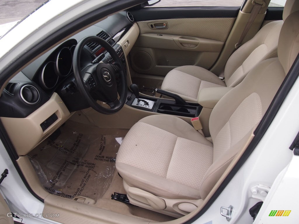2004 MAZDA3 i Sedan - Rally White / Beige photo #14