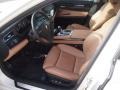 2011 BMW 7 Series Saddle/Black Nappa Leather Interior Front Seat Photo