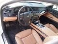 Saddle/Black Nappa Leather Prime Interior Photo for 2011 BMW 7 Series #90454824