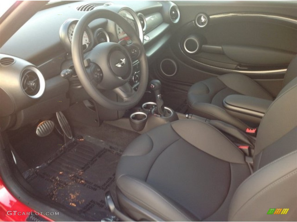 Carbon Black Interior 2014 Mini Cooper S Coupe Photo #90456834