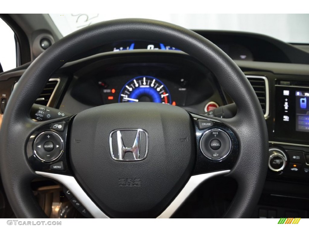 2014 Honda Civic EX Coupe Gray Steering Wheel Photo #90458421