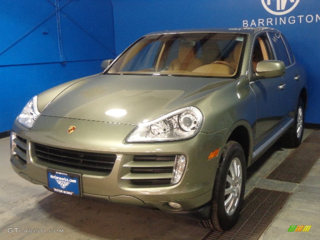 2008 Cayenne Tiptronic - Olive Green Metallic / Havanna/Sand Beige photo #1