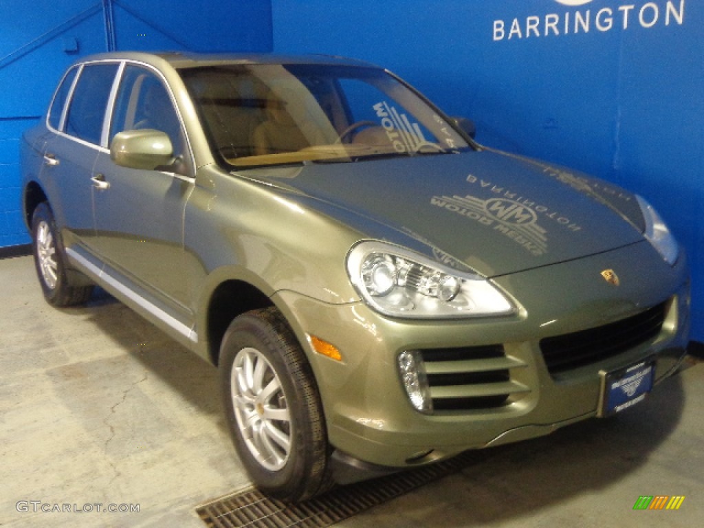 2008 Cayenne Tiptronic - Olive Green Metallic / Havanna/Sand Beige photo #3