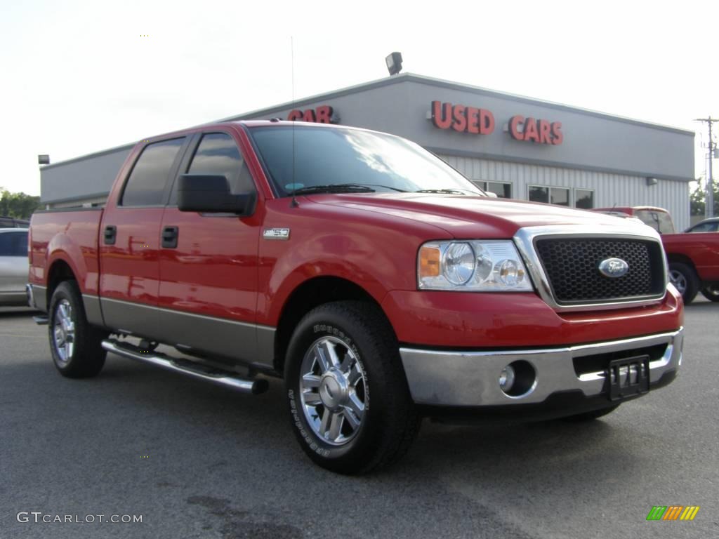 2006 F150 XLT SuperCrew - Bright Red / Tan photo #1