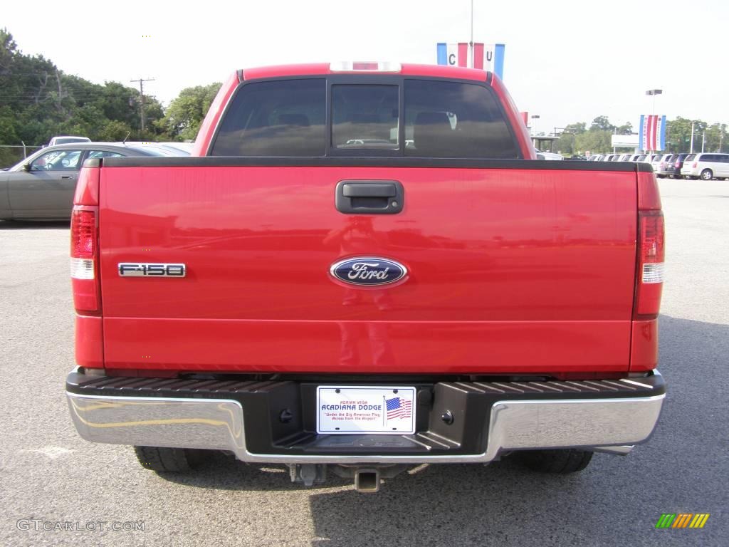 2006 F150 XLT SuperCrew - Bright Red / Tan photo #4