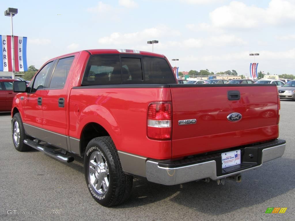 2006 F150 XLT SuperCrew - Bright Red / Tan photo #5
