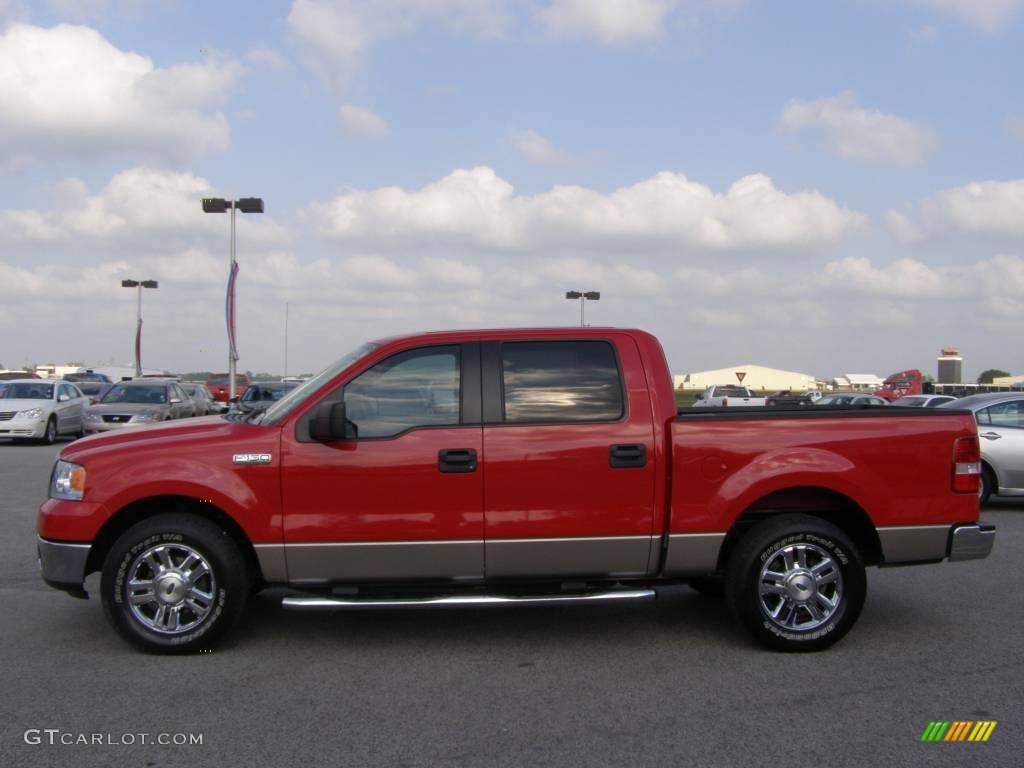 2006 F150 XLT SuperCrew - Bright Red / Tan photo #6
