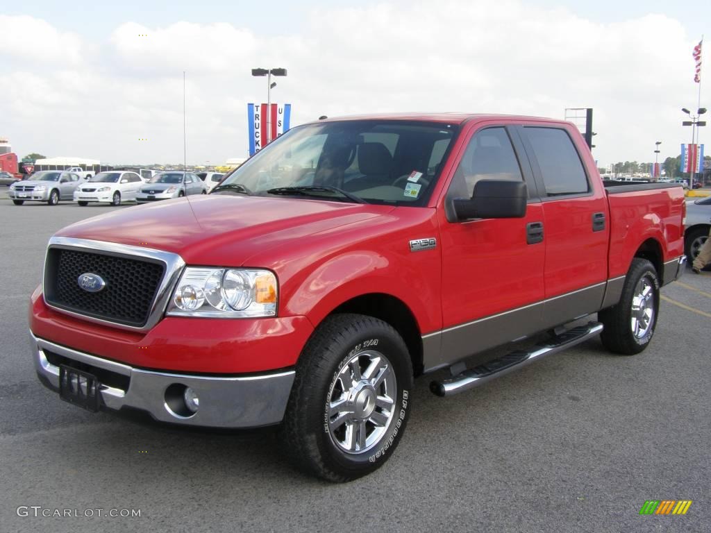 2006 F150 XLT SuperCrew - Bright Red / Tan photo #7