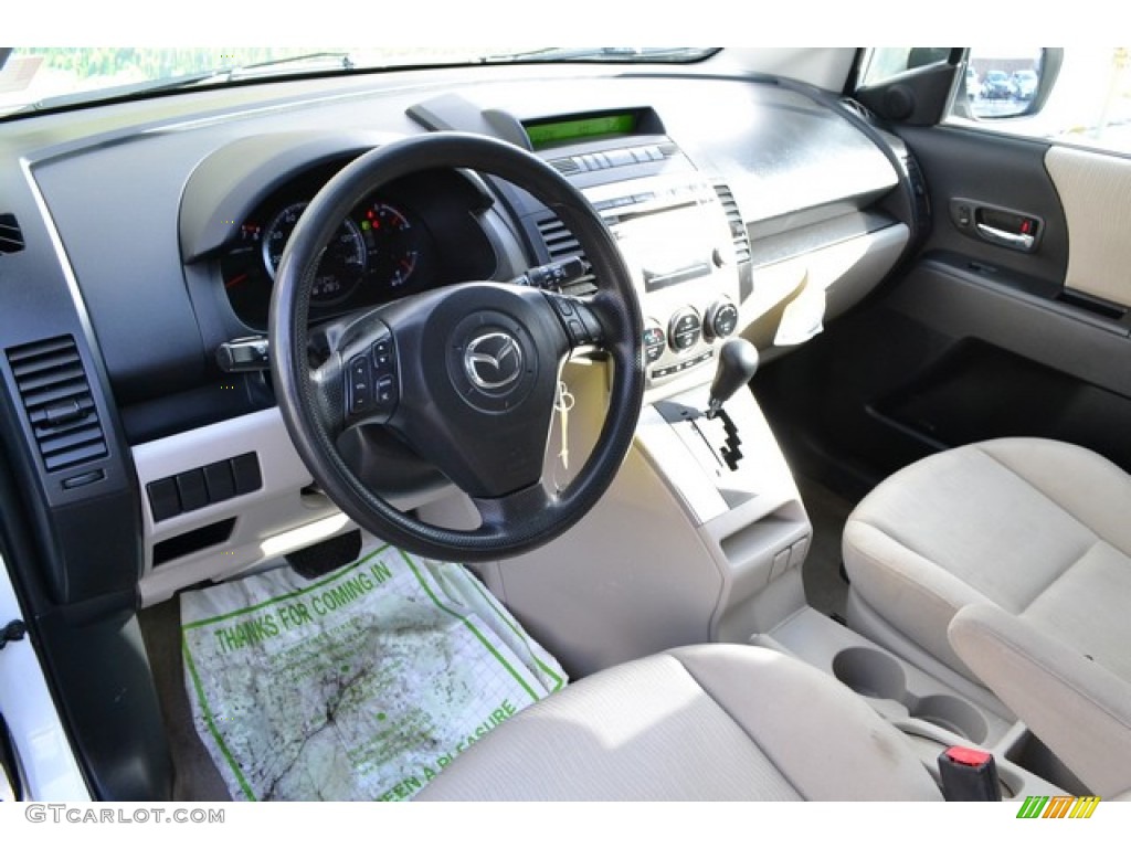 2008 MAZDA5 Sport - Crystal White / Sand photo #9