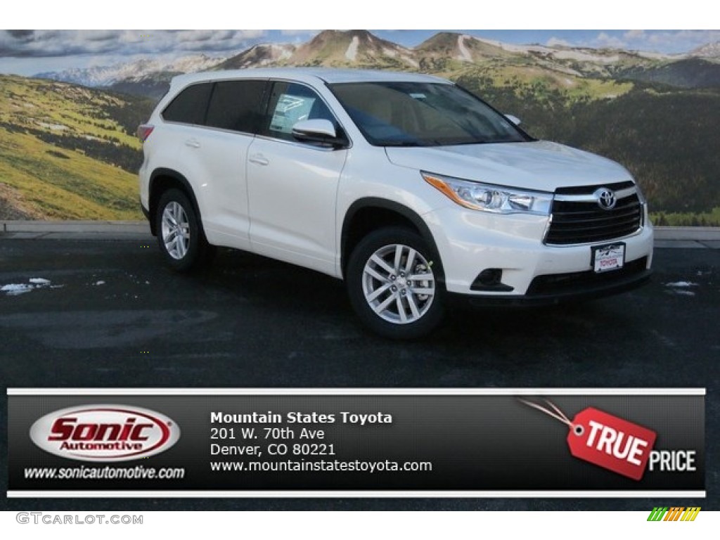 2014 Highlander LE AWD - Blizzard White Pearl / Ash photo #1