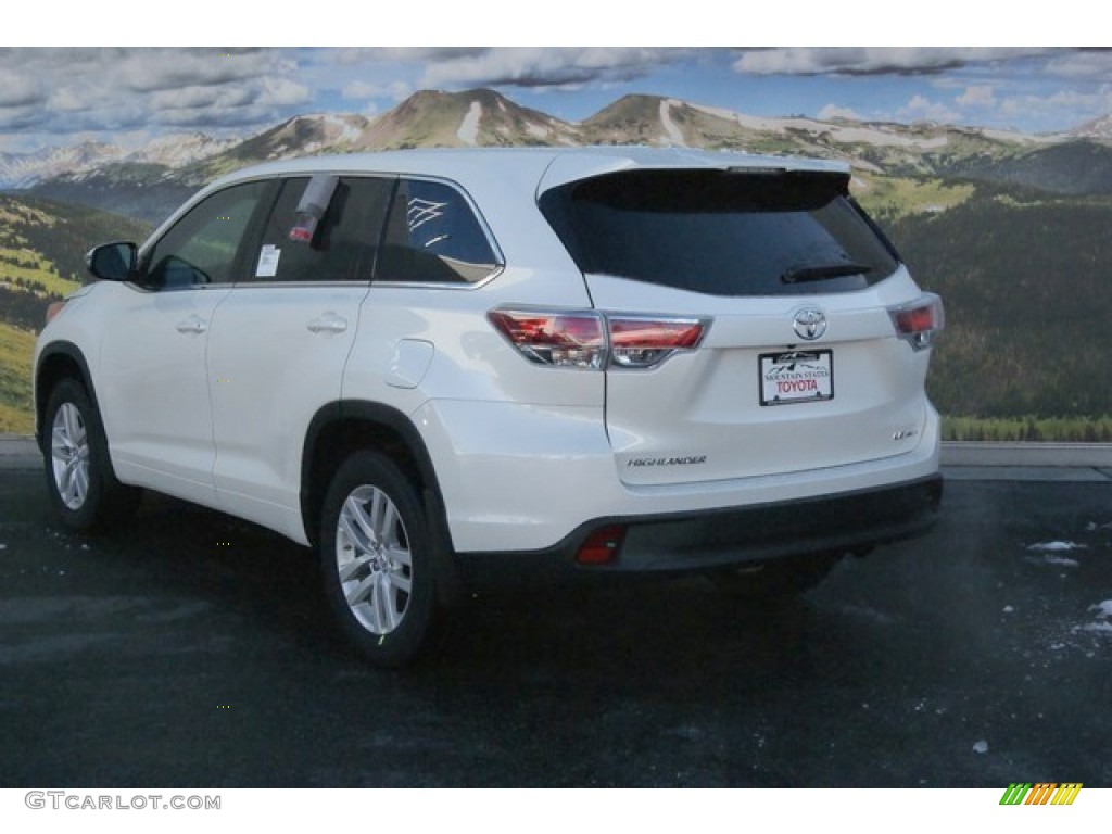 2014 Highlander LE AWD - Blizzard White Pearl / Ash photo #3
