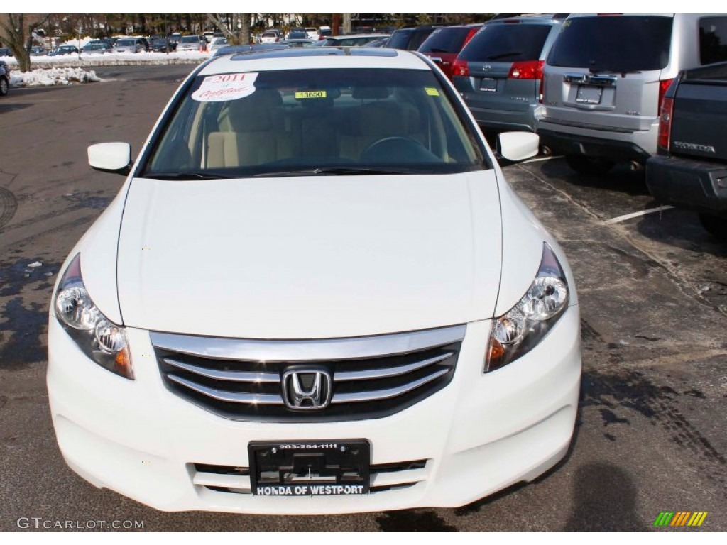 2011 Accord EX Sedan - Taffeta White / Ivory photo #2