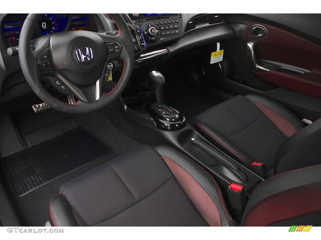 Black/Red Interior 2014 Honda CR-Z EX Hybrid Photo #90466479