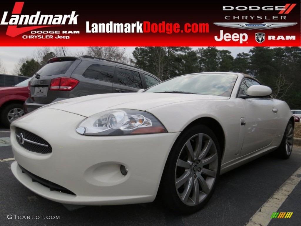 2007 XK XK8 Convertible - White Onyx / Caramel photo #1