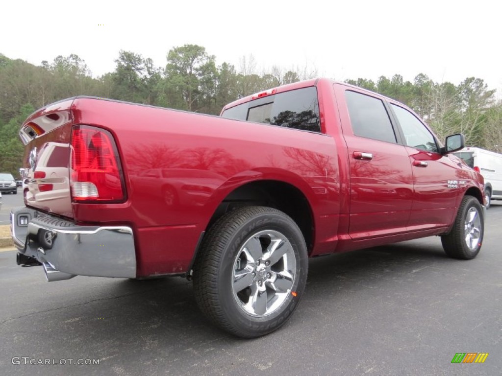 2014 1500 Big Horn Crew Cab - Deep Cherry Red Crystal Pearl / Black/Diesel Gray photo #2