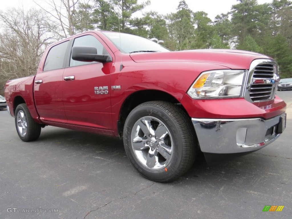 2014 1500 Big Horn Crew Cab - Deep Cherry Red Crystal Pearl / Black/Diesel Gray photo #3