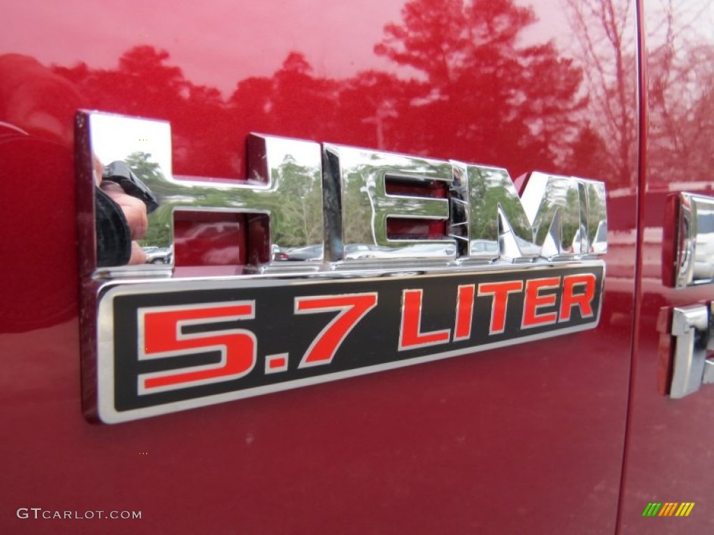 2014 1500 Big Horn Crew Cab - Deep Cherry Red Crystal Pearl / Black/Diesel Gray photo #5