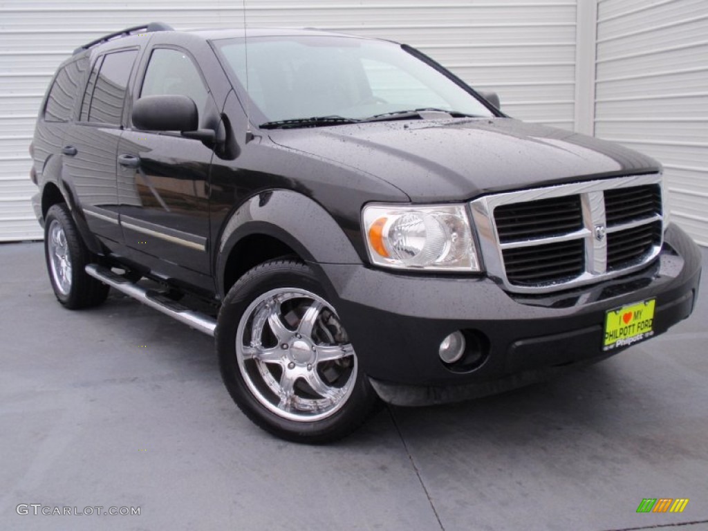 2008 Durango SLT - Brilliant Black / Dark/Light Slate Gray photo #2