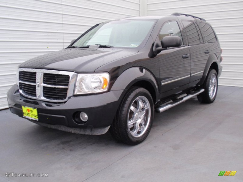 2008 Durango SLT - Brilliant Black / Dark/Light Slate Gray photo #7