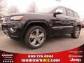 2014 Brilliant Black Crystal Pearl Jeep Grand Cherokee Overland 4x4  photo #1