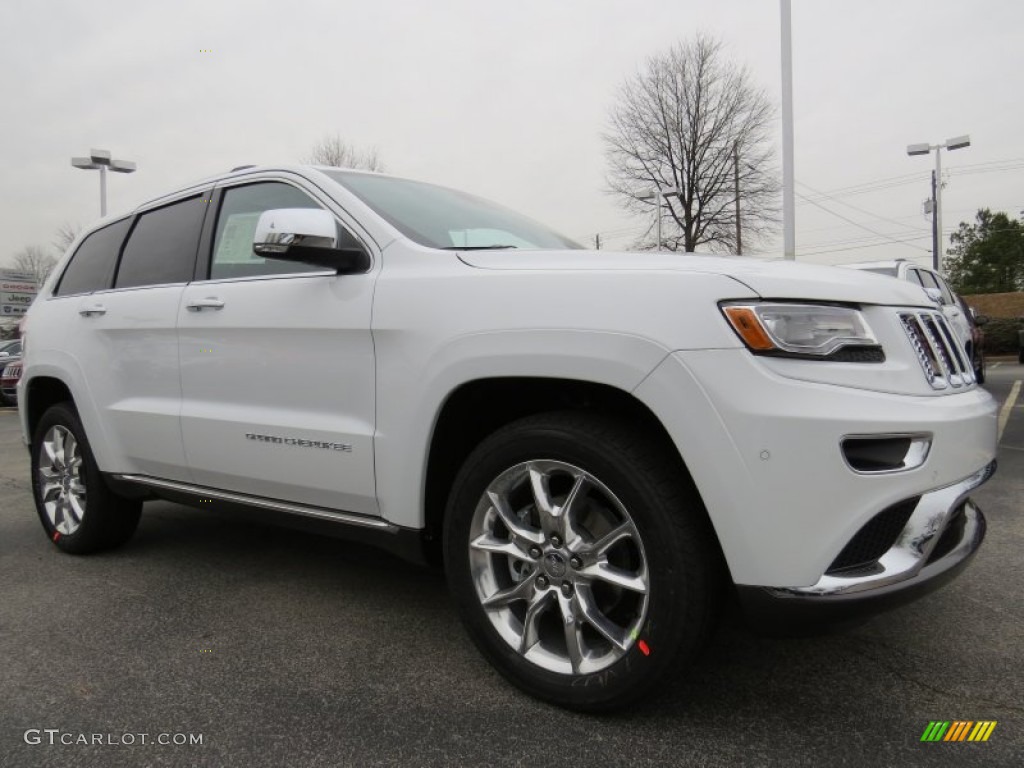 2014 Grand Cherokee Summit - Bright White / Summit Grand Canyon Jeep Brown Natura Leather photo #4