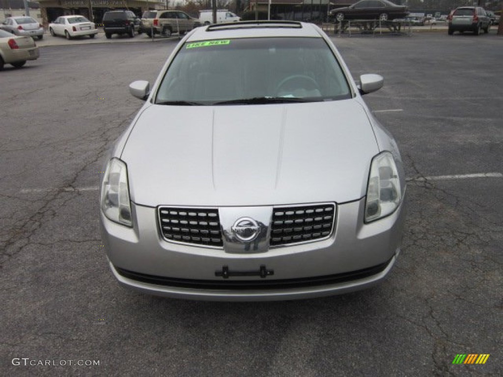 2004 Maxima 3.5 SE - Liquid Silver Metallic / Cafe Latte photo #1