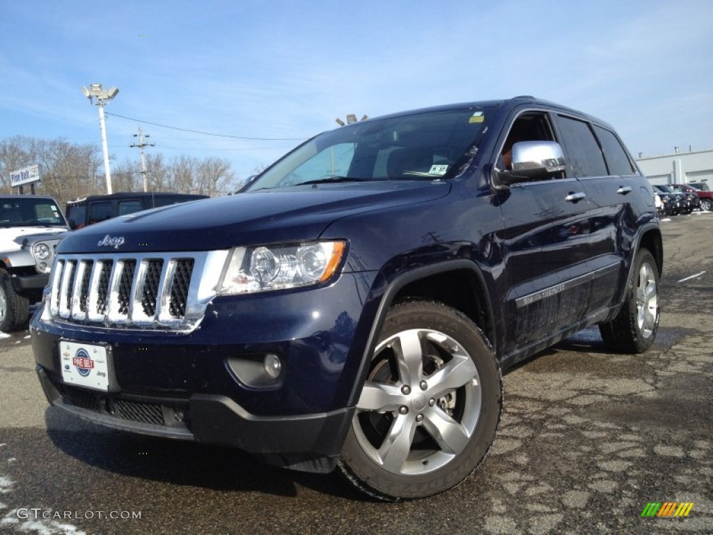 2012 Grand Cherokee Overland 4x4 - True Blue Pearl / New Saddle/Black photo #1