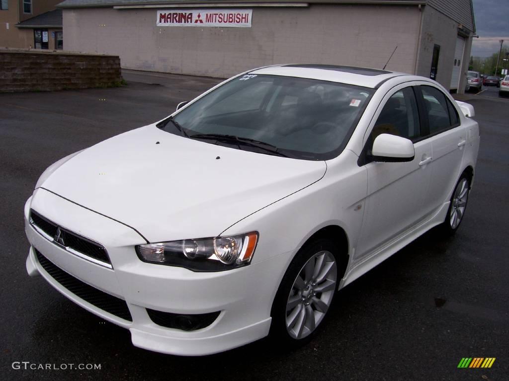 Wicked White Satin Mitsubishi Lancer