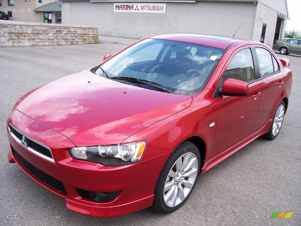 2009 Lancer GTS - Rally Red Pearl / Black photo #1