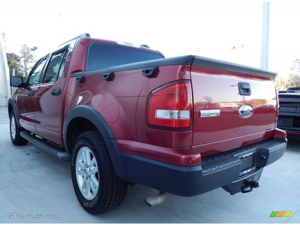 2007 Explorer Sport Trac XLT - Red Fire / Camel photo #2