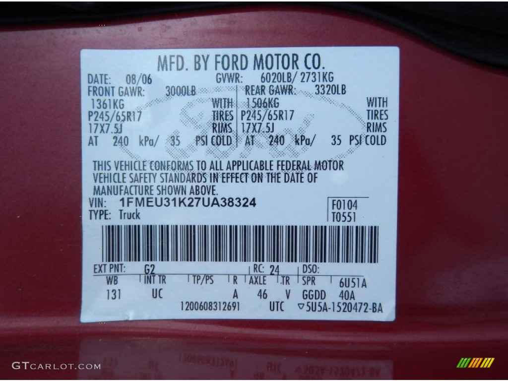 2007 Explorer Sport Trac XLT - Red Fire / Camel photo #25