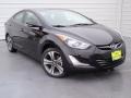 2014 Black Noir Pearl Hyundai Elantra Sport Sedan  photo #2