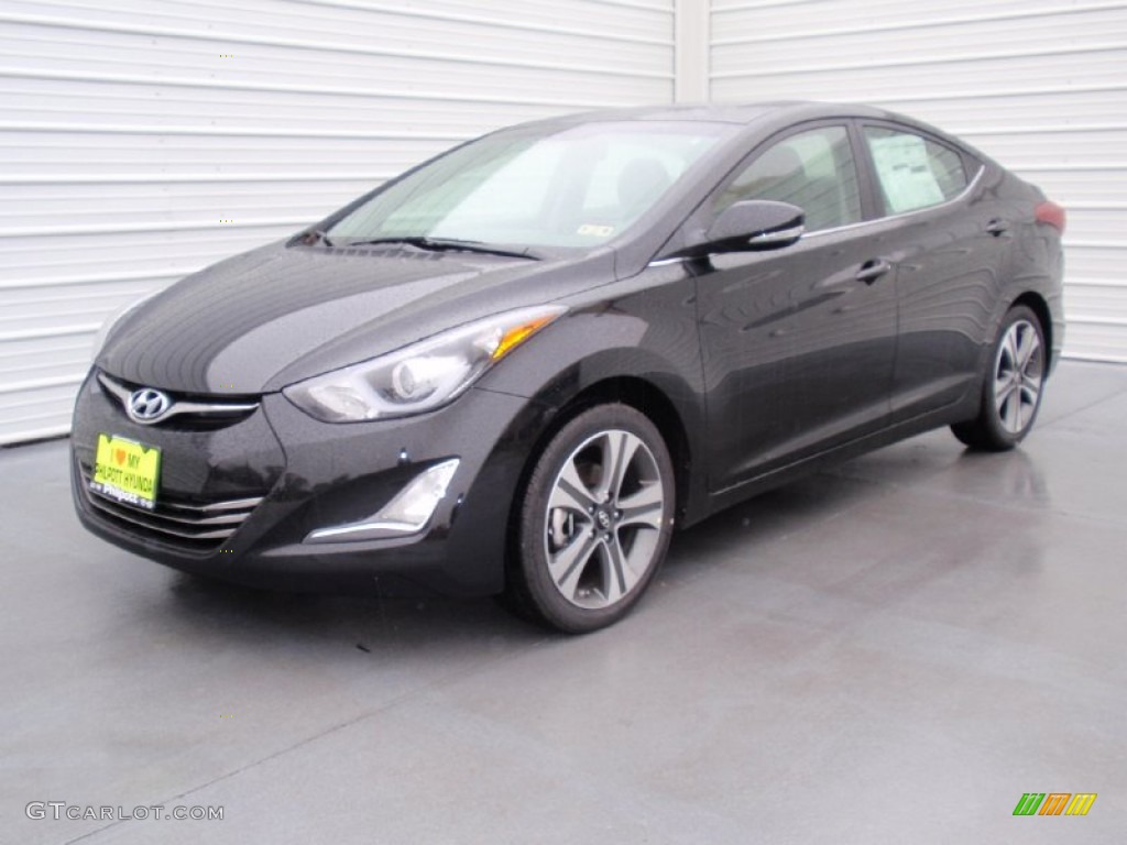 2014 Elantra Sport Sedan - Black Noir Pearl / Gray photo #7