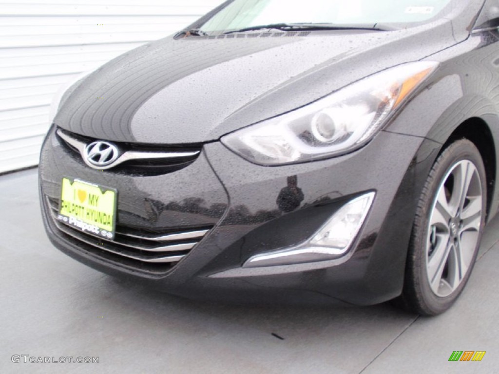2014 Elantra Sport Sedan - Black Noir Pearl / Gray photo #11