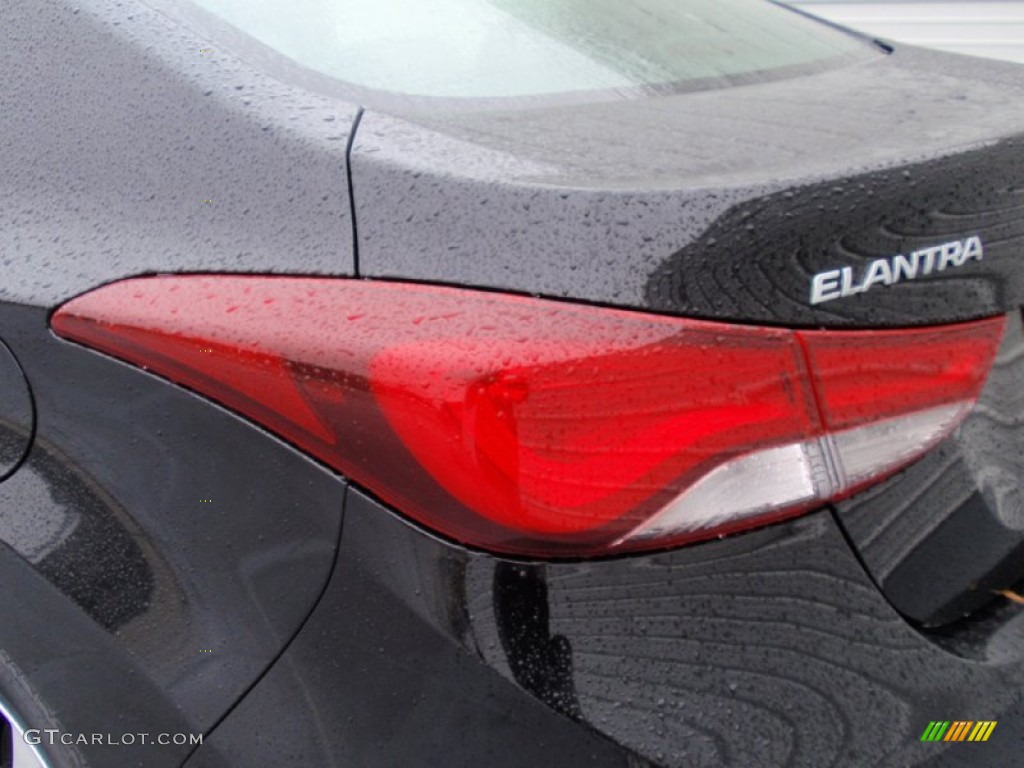 2014 Elantra Sport Sedan - Black Noir Pearl / Gray photo #13