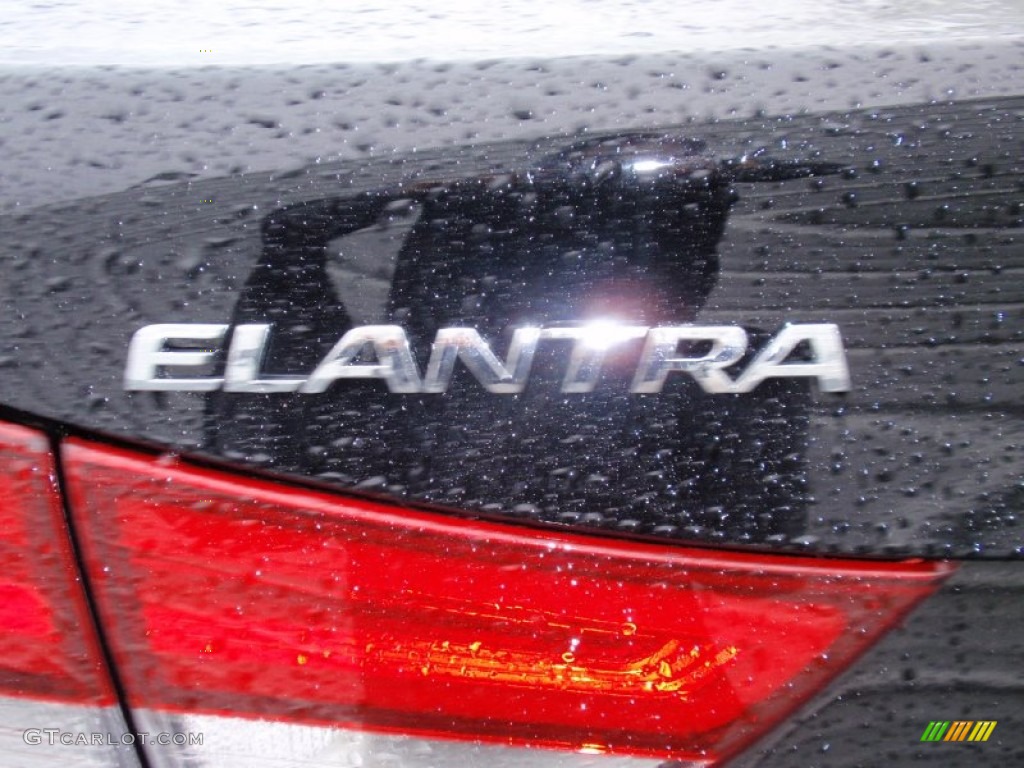2014 Elantra Sport Sedan - Black Noir Pearl / Gray photo #14