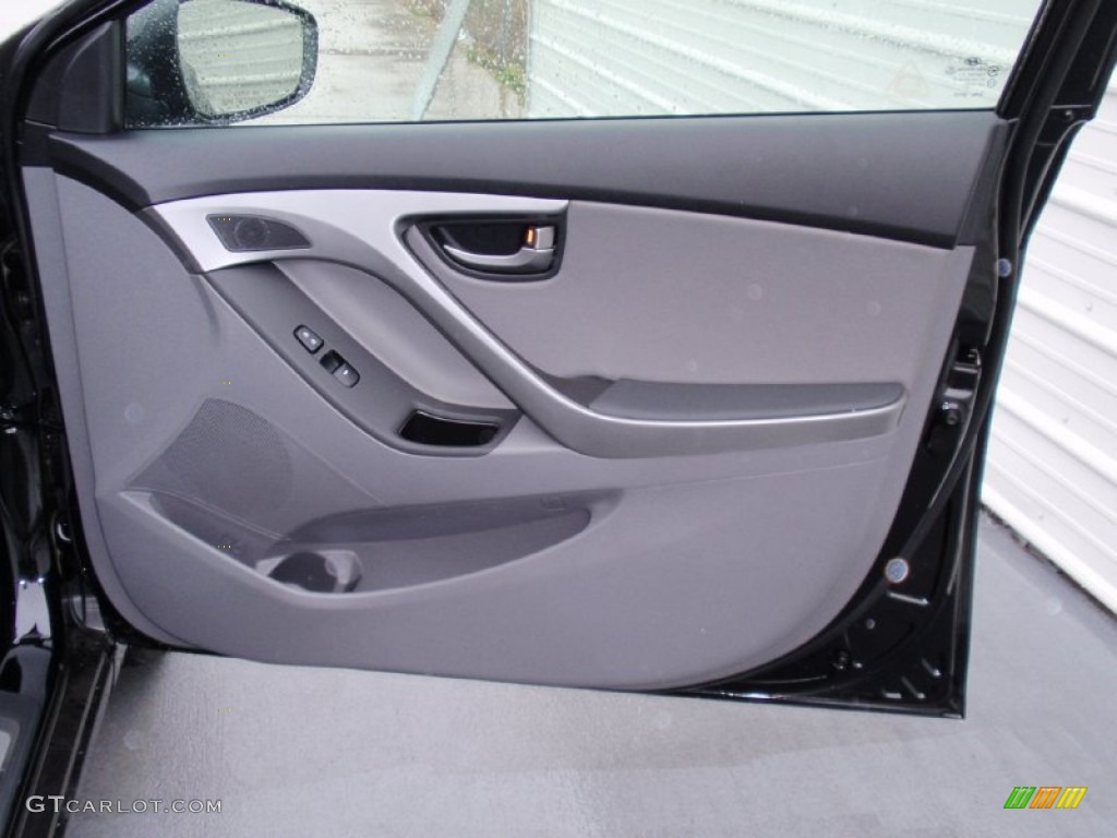 2014 Elantra Sport Sedan - Black Noir Pearl / Gray photo #16