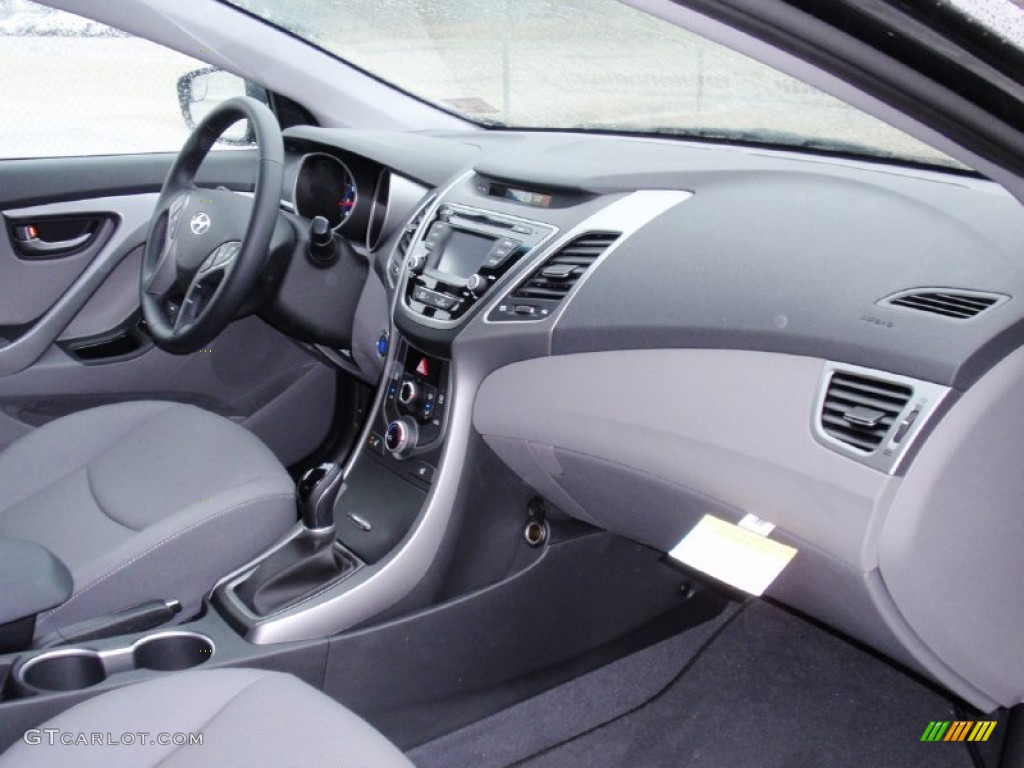 2014 Elantra Sport Sedan - Black Noir Pearl / Gray photo #17
