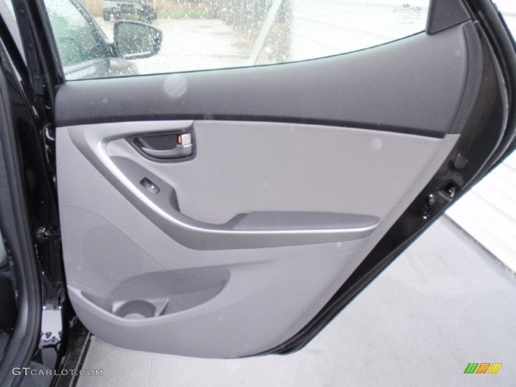2014 Elantra Sport Sedan - Black Noir Pearl / Gray photo #19