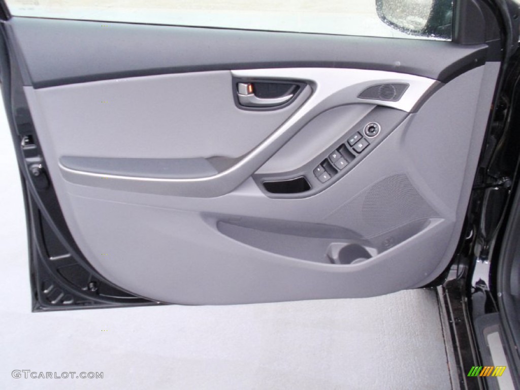 2014 Elantra Sport Sedan - Black Noir Pearl / Gray photo #22