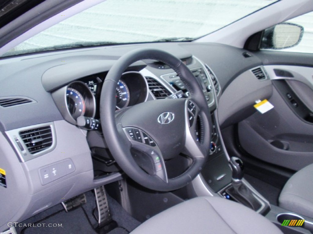 2014 Elantra Sport Sedan - Black Noir Pearl / Gray photo #24
