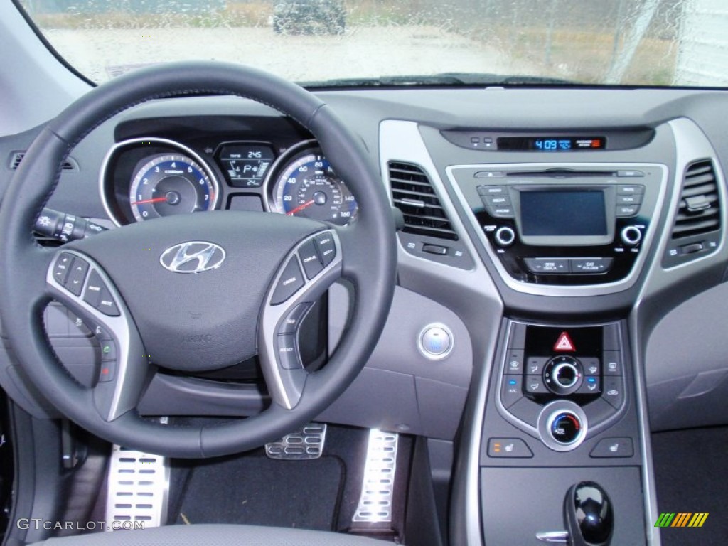 2014 Hyundai Elantra Sport Sedan Gray Dashboard Photo #90487643
