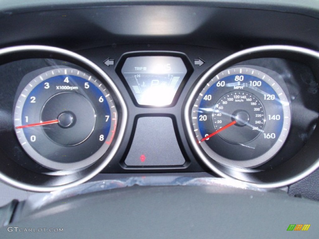 2014 Elantra Sport Sedan - Black Noir Pearl / Gray photo #32